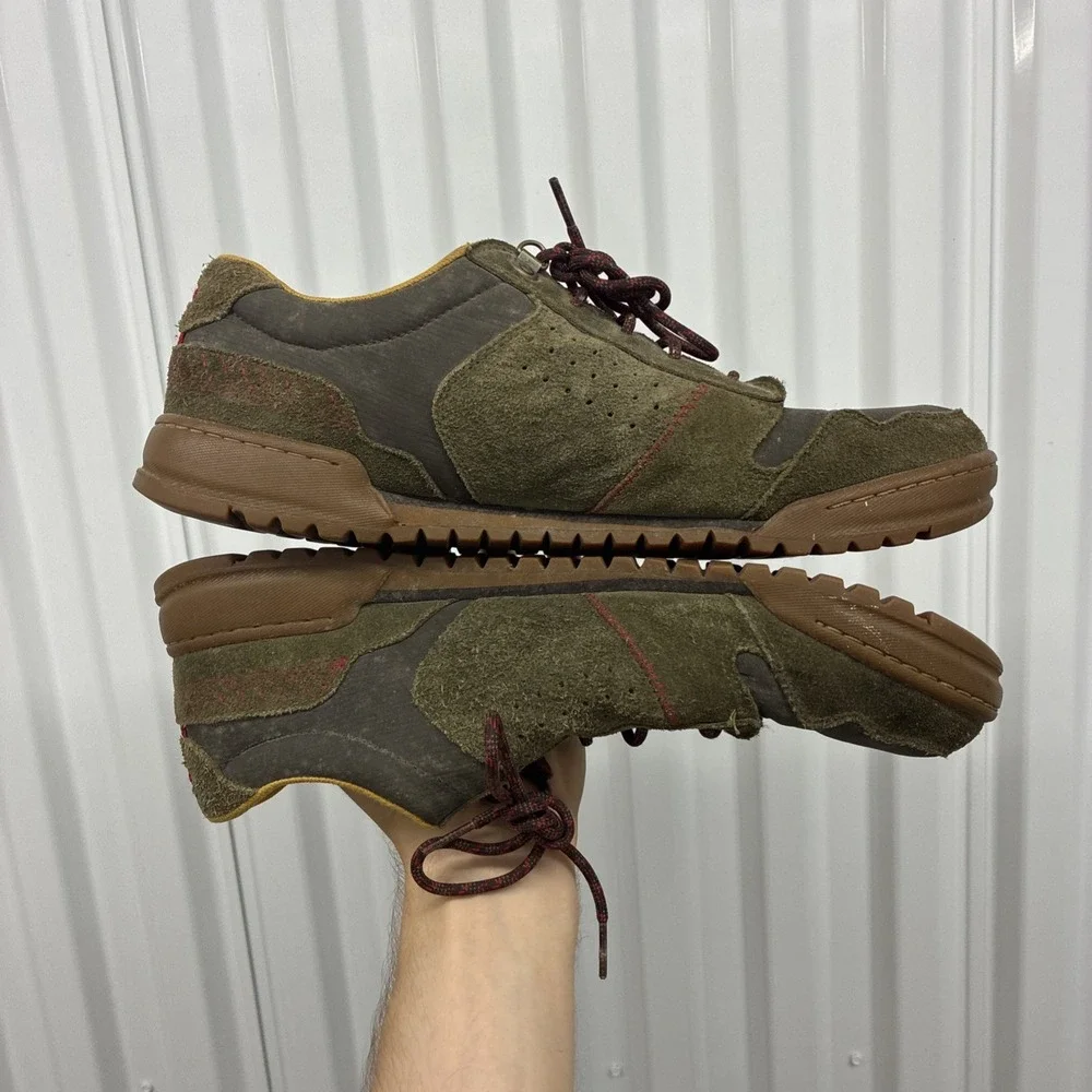 Teva Mens Suede Leather Casual Fair Sneakers Shoes Brown Green - Men Size 13